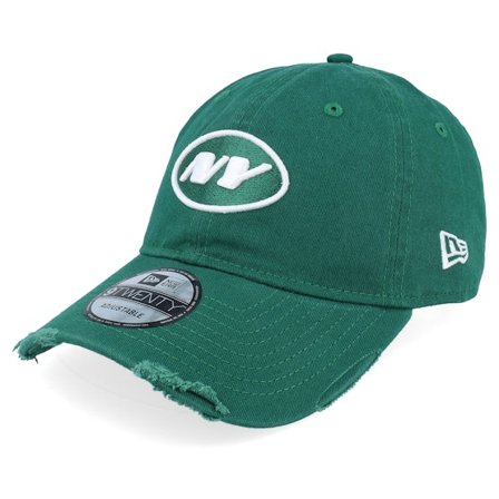 New Era - NFL Vihreä unconstructed Lippis - New York Jets NFL Wash 9TWENTY Emerald Green Dad Cap @ Hatstore