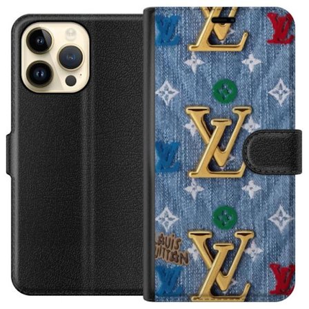 Kompatibelt Lommeboketui til Apple iPhone 15 Pro Max LV Mønster Luksus Mote Designer