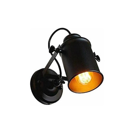 Retro-tyylinen musta seinävalaisin, teollisuustyylinen seinävalaisin