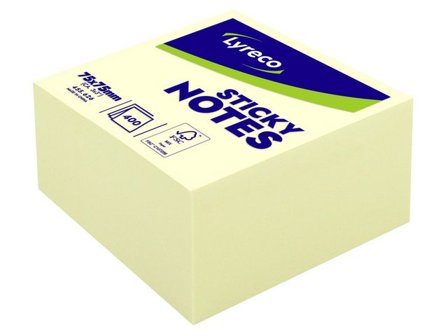 LYRECO Notes kub std 75x75mm gul - Lyreco - Kontorsmaterial - Notes och Post-It - Notes - Kuber