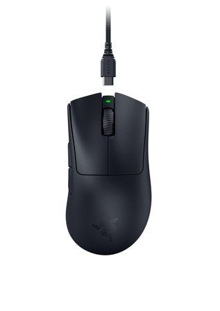 Razer DeathAdder V3 Pro + HyperPolling Wireless Dongle (sort) Trådløs gamingmus, 30000 dpi, 30K Optical Sensor, opptil 90 timer, 8000 Hz