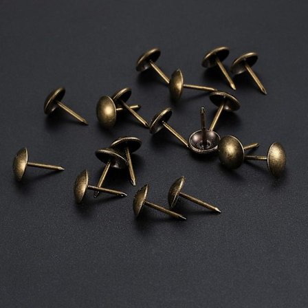 100 stk. møbelpolstringssøm, dekorative møbelpolstringssøm, møbelpolstringsstifter, jernmøbelsøm