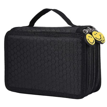 Fyra lager pennfodral 72 färger målarpenna pennfodral poröst pennfodral