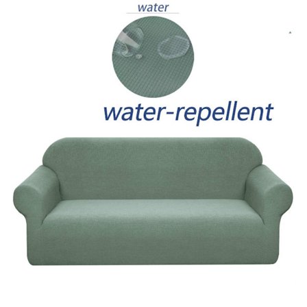 Cyan; Vattentät tvåsitssoffa (145-185cm); Vattentätt elastiskt sofföverdrag med full täckning i majskornsmönster, enfärgat, minimalistisk 