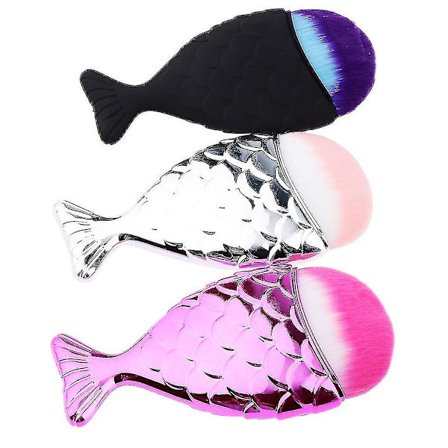 3 stk. Makeup Pensler Fisk Skæl Kosmetisk Pensler Fisk Hale Bund Pensler Pudder