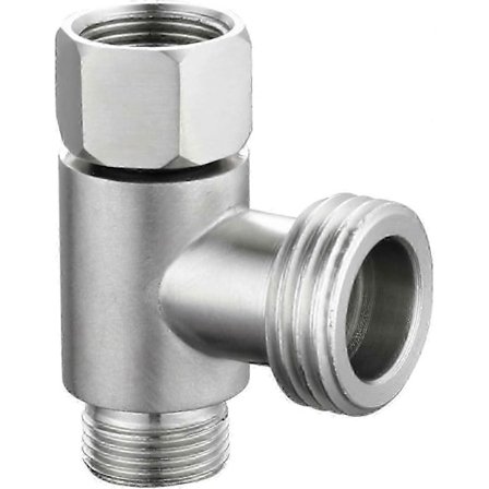Høj kvalitet 3-vejs 3/8" og 1/2" 3-vejs adapter T-stykke i rustfrit stål 3/8" vandledning T-fitting børstet nikkel