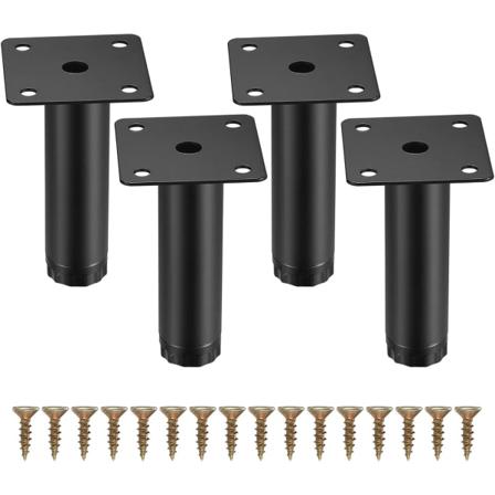 4 st möbelben, 8 cm justerbara möbelben, metallfästen stöd fötter för möbler/bord