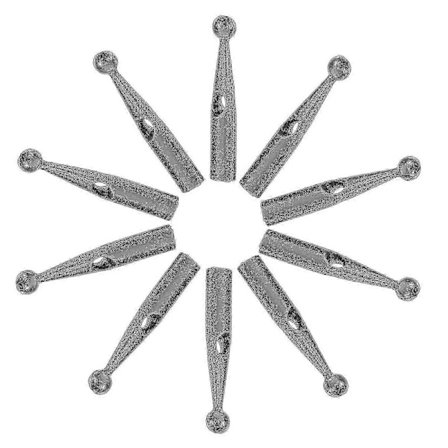 10 stk. Metallparaply Endestykke Erstatninger for Reparasjon av Ulike Sammenleggbare Paraplyer og Terrasseparaplyer