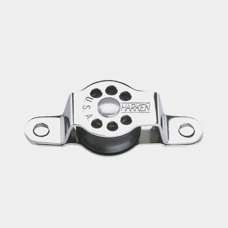 Deck block Harken Micro 22 mm, deck mounted, ball bearing, fits lines Ø2 - 6 mm