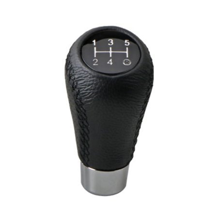Vaihteistangon nuppi 5-vaihteinen manuaali nahka, mustat ompeleet