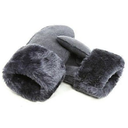 Polaoyi Vinter Dame Ullhansker Ekte Lærhansker Dame Lærvotter Tykke Varme Søte Saueskinn Damehansker Utendørs (FMY)