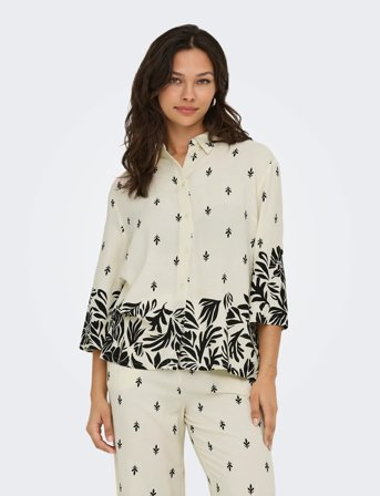 JDY Jdymaggie Life Loose 3/4 Shirt Wvn - Cream - XS