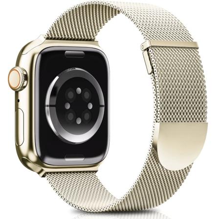 Armbånd Kompatibelt med Apple Watch Armbånd 40mm 41mm 38mm for Kvinner/Menn, for iWatch Series 8 7 6 SE 5 4 3 2 1, Champagne Gull