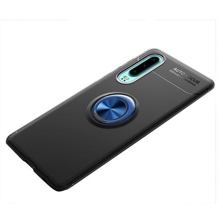 Kansi sormustelineellä (AUTO FOCUS) - Huawei P30 Svart/Blå