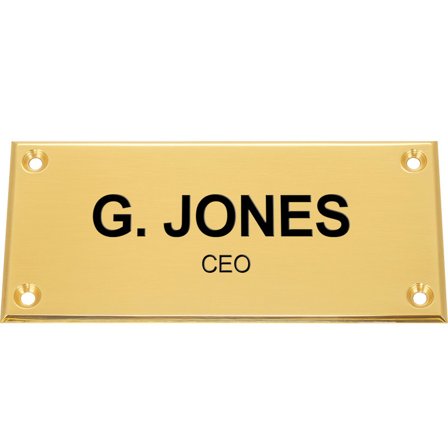 Office door sign - Customizable - Brass - 170x70mm - signomatic.com.au
