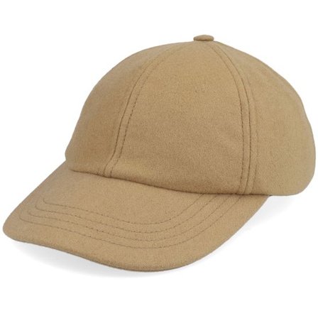 CTH Ericson - Beige unconstructed Keps - Ballcap Cashmere & Wool Camel Dad Cap @ Hatstore