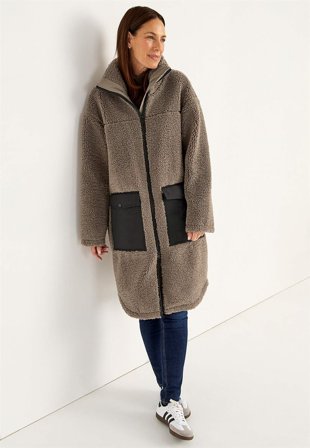 Cellbes of Sweden - Pilejacka med hög krage - nougat - för damer - 50/52