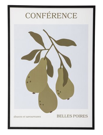 Poire Illustration W/ Frame Green Bloomingville