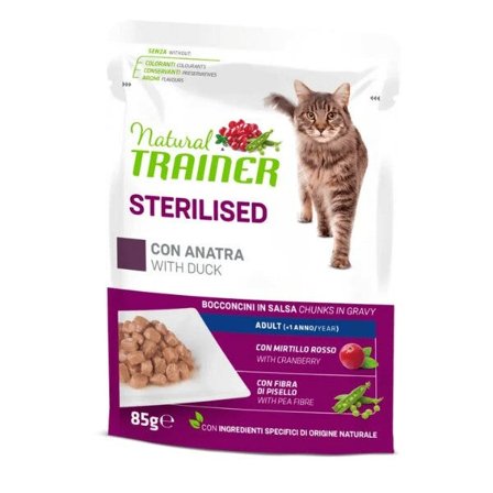 Natural Trainer Adult Sterilised Anatra Bocconcini In Salsa Busta