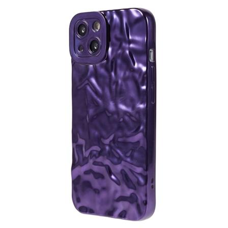 Till iPhone 15 TPU-skal Elektropläterad Rynkad - Rosa Lila