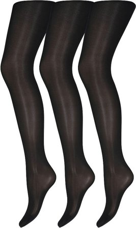 Decoy Recycled Strømpebukser 3-pak Sort 60 Den. XL, Tøj & Bolig, Tøj, Strømpebukser