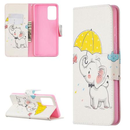 Plånboksfodral Samsung Galaxy A53 – Elefant Med Paraply