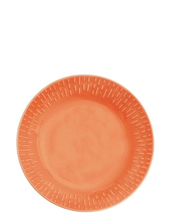 Confetti Pasta Plate W/Relief 1 Pcs Giftbox Orange Aida