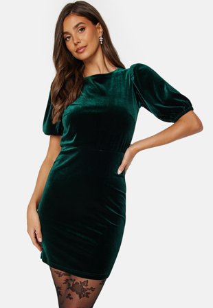Bubbleroom Occasion Bow Velvet Short Dress Klær
