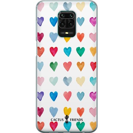 Yhteensopiva Puhelinkuori Xiaomi Xiaomi Redmi Note 9 Pro Cactus and Friends - Watercolor Love Grid