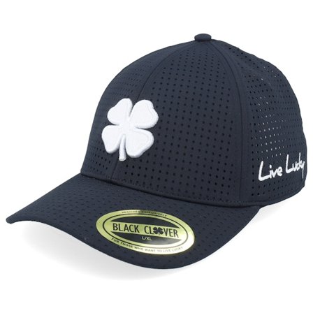 Black Clover - Schwarz flexfit Cap - Black Clover Perf Black/Silver Flexfit @ Hatstore
