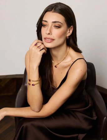 Caroline Svedbom Petite Timo Earrings Gold - Pink - ONE SIZE