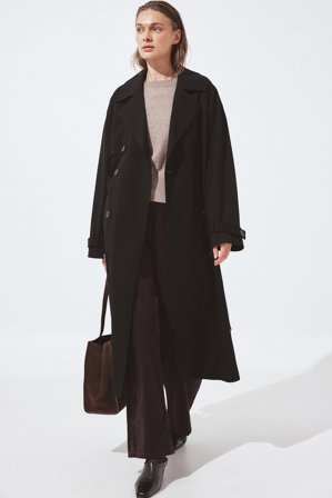 NA-KD Trench oversize - Trenchcoats - Noir - EU 40