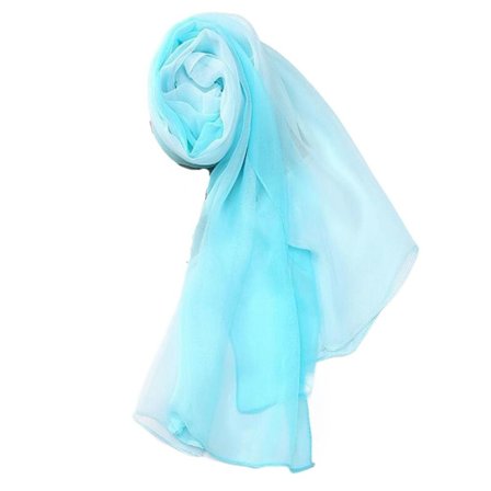 Silk Scarf Sjal SKY BLUE