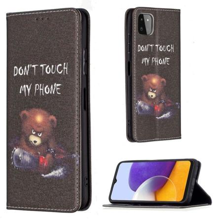 Wonderland Samsung Galaxy A22 5G Flip etui - Bjørn Black