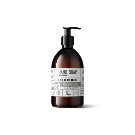 Ecooking Håndsæbe Parfumefri 500 ml, Allergivenlig med Sodium PCA, Agurkeekstrakt og Aloe Vera