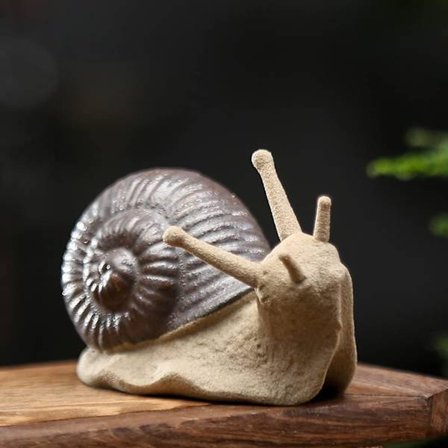 Miniatyrträdgårdsdekorationer Fe Trädgårdsdjur Mini Djur, Keramisk Snigel Miniatyr Fe Trädgård