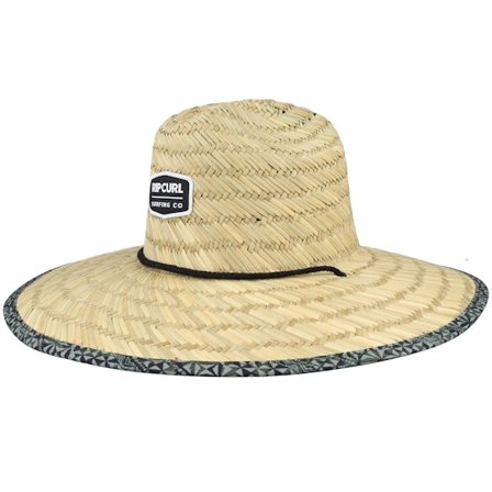 Rip Curl - Beige sunhat Hut - Fun Times Natural/Military Green Sun Straw Hat @ Hatstore