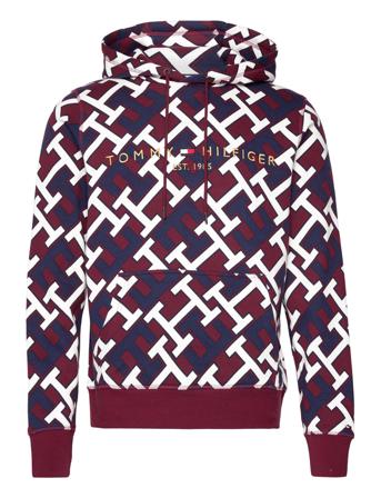 Aop Monogram Tommy Logo Hoody Huppari Monivärinen/Kuvioitu Tommy Hilfiger