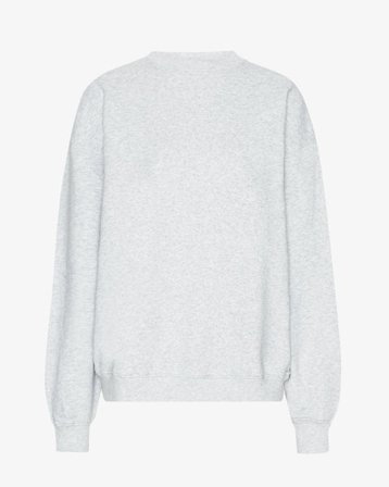Organic Oversized Crew - Snow Melange - Female - S