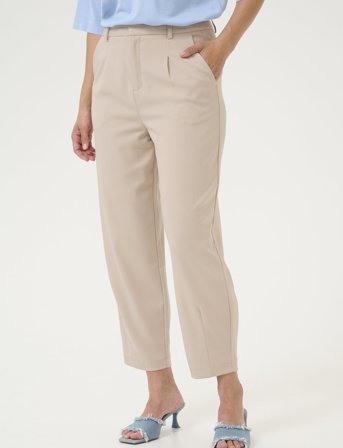 Kaffe Kamerle Pants Cropped - Beige - 34