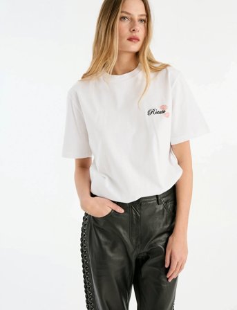 ROTATE Birger Christensen Oversized T-Shirt - White - S