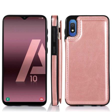 Samsung Galaxy A10 - Elegant Nkobee Skal Med Korthållare Svart