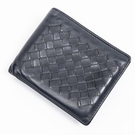 Bottega Veneta Vintage Pre-owned Bifold Pung Sort, Herre Vintage Accessories, Størrelse: ONE Size