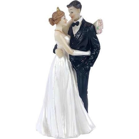 Brud og brudgom figurer, Brud og brudgom figurer Cupcakes, Små Resin Par Dukker Bryllupskake Dekorasjoner Fest