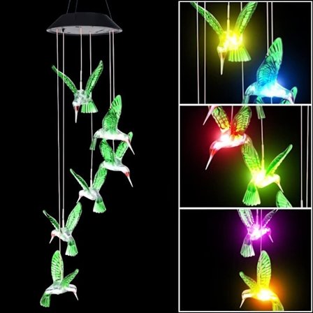 Minnesvindspel Solar Hummingbird Vindspel Utomhus, Gåvor