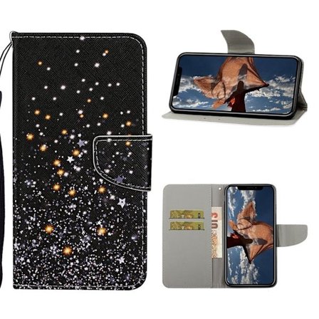 Wonderland iPhone 12 Pro / iPhone 12 flip etui - Stjerne Og Glitter