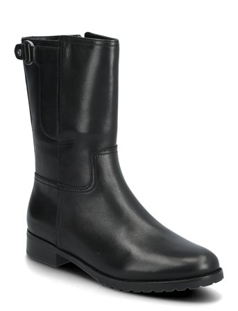 Tasha Burnished Leather Boot Black Lauren Ralph Lauren
