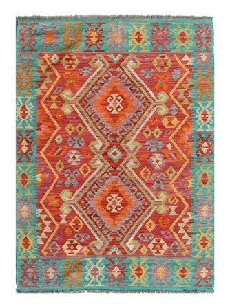Oriental Kilim Afghan Old Style Rug 128X185 Wool, Afghanistan