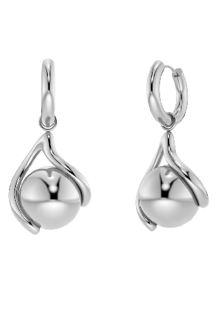 Edblad Buddy Hoops L Steel Smycken & klockor Dam Grå ONESIZE