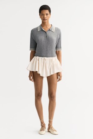 Soft Goat - Striped pique - XS - Grey